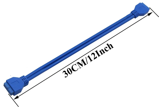 Alt view image 2 of 6 - USB 3.0 Motherboard Header Cable Hi-Speed 20 Pin Female to Female Motherboard Header Adapter Extender Cable (30cm/12inch-F/F)
