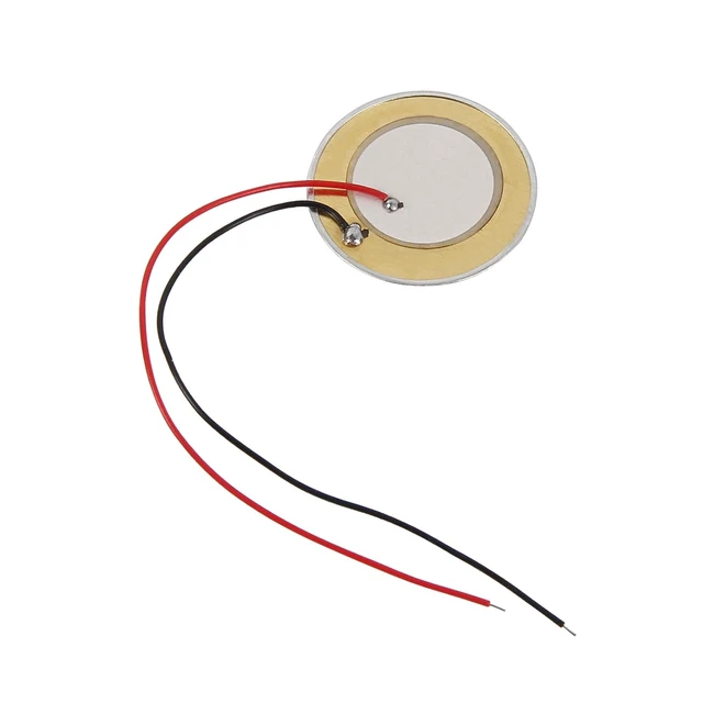 Alt view image 5 of 6 - 20 Piezo Disc, 27mm Piezo Discs Transducer with 3.94inch Leads, Acoustic Contact Microphone Piezo Pickup, Piezo Elements for Drum Triggers Microphone Trigger Element CBG Guitar