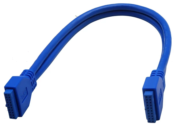 Alt view image 6 of 6 - USB 3.0 Motherboard Header Cable Hi-Speed 20 Pin Female to Female Motherboard Header Adapter Extender Cable (30cm/12inch-F/F)