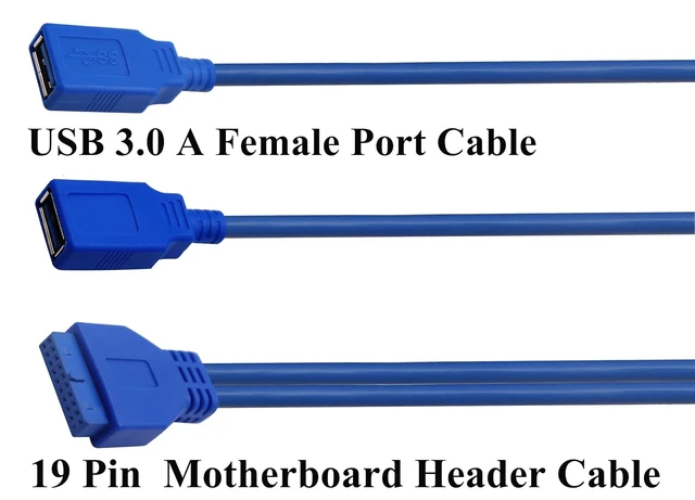 Alt view image 4 of 7 - 20 Pin Y Splitter Cable Dual Port USB 3.0 A Female to 20 Pin Female Motherboard Header Cable for USB Ports Directly to Computer Motherboard Backward Compatible with USB 2.0/1.0 (30cm-USB F)