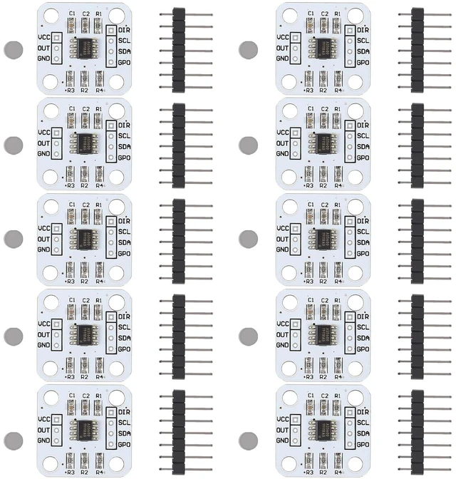 Main image of 10PCS AS5600 Magnetic Encoder 3.3V 12bit high Precision Magnetic Induction Angle Measurement Sensor Module