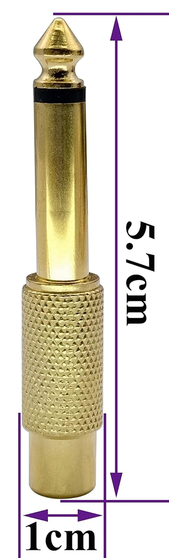Alt view image 2 of 7 - RCA to 1/4 Adapter, Gold Plated Male to Female, 6.35mm TS Jack to RCA Audio Connector, 5 Pack