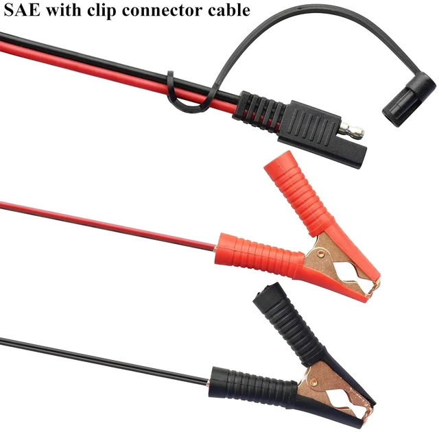 Alt view image 4 of 7 - Crocodile Clip Cable 16 AWG Wire Harness SAE to Battery Alligator Crocodile Clip12V DC Extension Cord with Switch and Fuse Box Quick Connect/Disconnect Snap Action Cable(2.4m/7.8ft -Fuse Box)