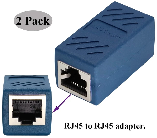 Network Rj45 Conector RJ45 Coupler, in Line Network RJ45 Female to Female Ethernet Extension ...