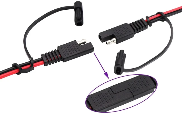 Alt view image 7 of 7 - Crocodile Clip Cable 16 AWG Wire Harness SAE to Battery Alligator Crocodile Clip12V DC Extension Cord with Switch and Fuse Box Quick Connect/Disconnect Snap Action Cable(2.4m/7.8ft -Fuse Box)