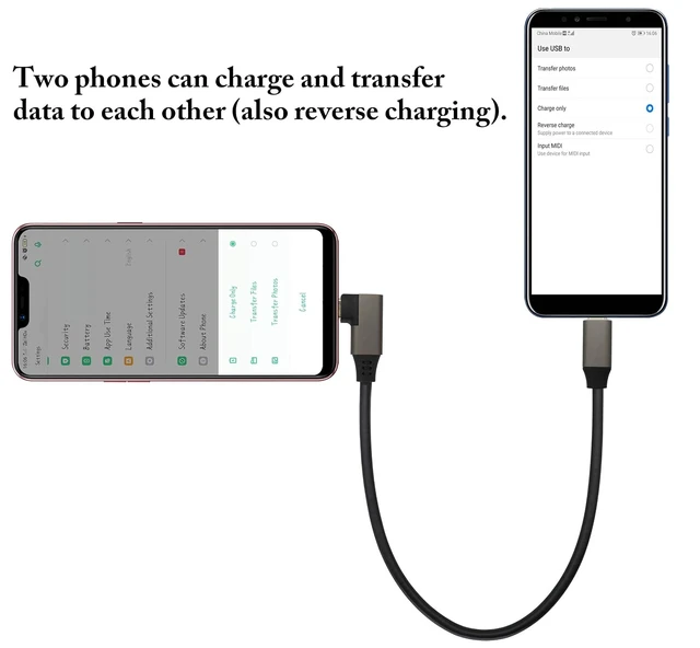 Alt view image 5 of 7 - 90 Degree USB 3.1 Type c to Type C Cable 60W&3A Right & Left Angled 3.1 USB Type C Male Extension Cable Supports Charging,Data,Audio,Video Cable for Laptop&Tablet&Mobile Phone.(0.3M/1Ft)