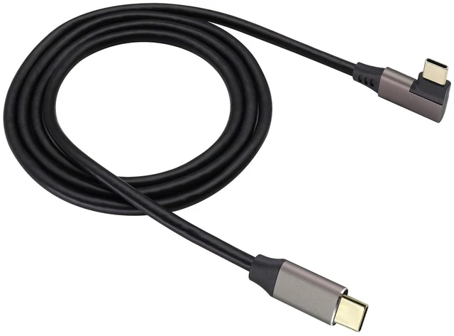 Alt view image 4 of 7 - Right Angle Type C 3.1 Extension Cable 4K@60Hz 90 DegreeType C 3.1 USB Male to Male Connector Cable Supports Charging,Data,Audio,Video Cable,Compatible Samsung S10 S9 S9+ S8, MacBook(1M/3Ft)
