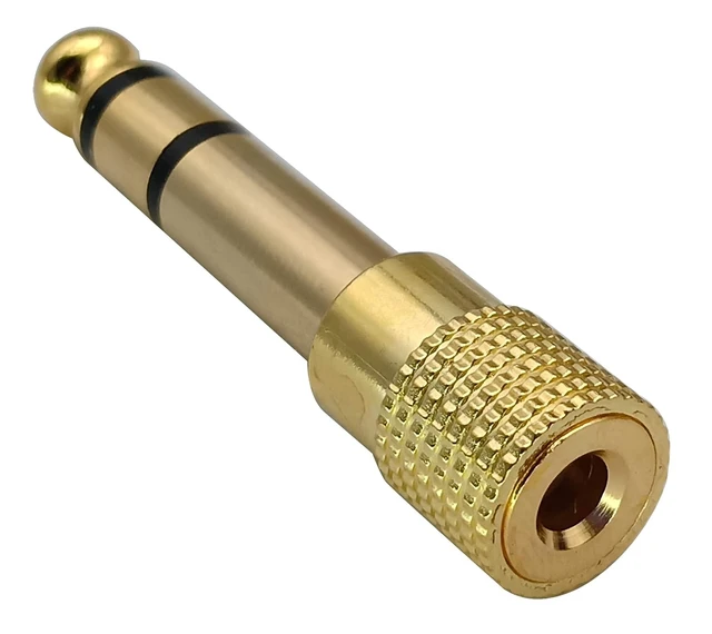 Alt view image 3 of 7 - 1/4 to 3.5mm Headphones Adapter, Gold-Plated 6.35mm (1/4 inch) Male to 3.5mm (1/8 inch) Female Stereo Audio Converter for Amplifiers, Guitar, Home Theater Devices, or Mixing Console(5 Pack)
