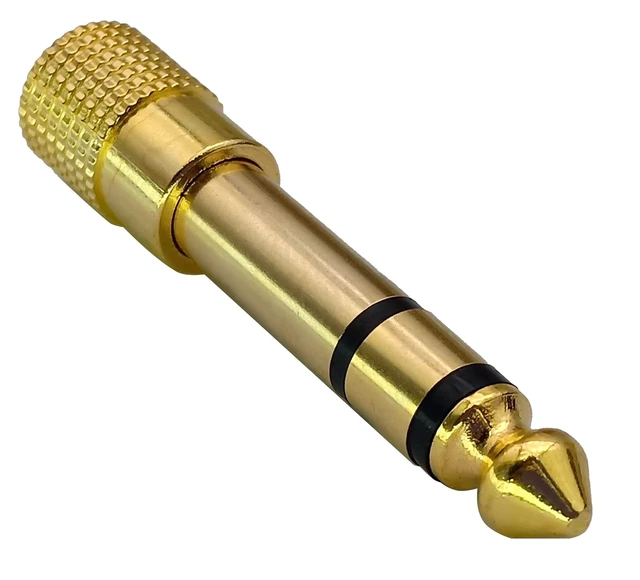 Alt view image 4 of 7 - 1/4 to 3.5mm Headphones Adapter, Gold-Plated 6.35mm (1/4 inch) Male to 3.5mm (1/8 inch) Female Stereo Audio Converter for Amplifiers, Guitar, Home Theater Devices, or Mixing Console(5 Pack)