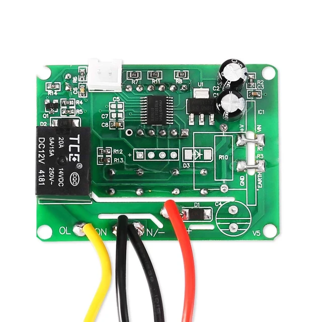 Alt view image 4 of 5 - Digital LED Temperature Controller Module, XH-W3001 Mini Thermostat Switch with Waterproof Sensor Probe, Programmable -50 to 110 Degree Heating Cooling Thermostat( 24V )