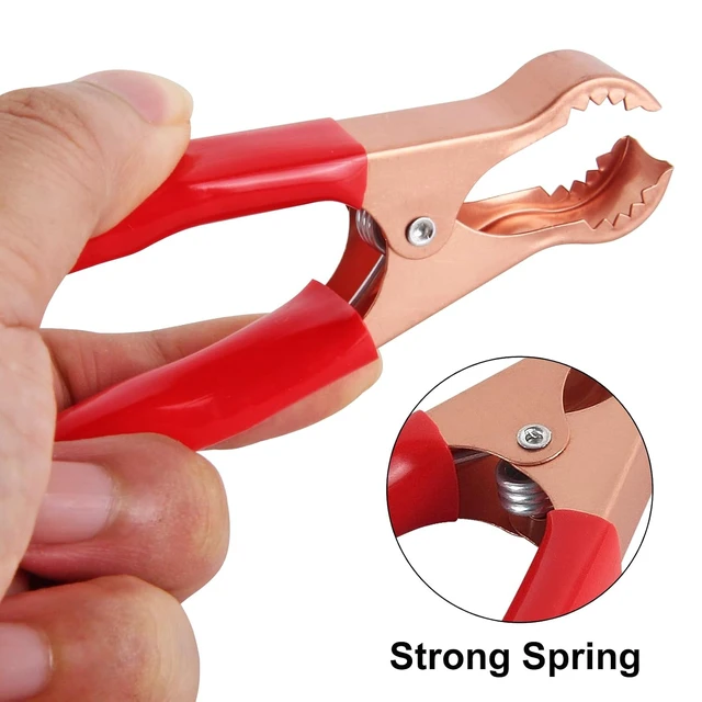 Alt view image 3 of 6 - 12 Pcs Metal Alligator Clips 50A Insulated Alligator Clips Heavy Duty Alligator Clamps Terminal Test Clamps Battery Insulated Test Clips for Electrical Testing & Automotive
