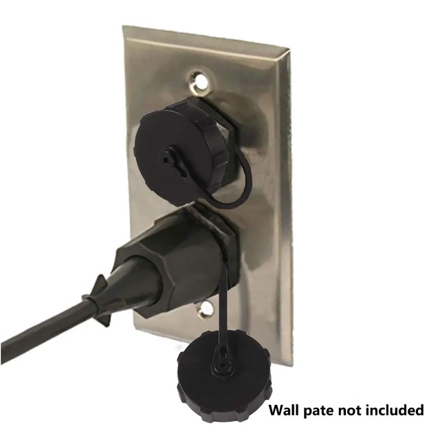 Alt view image 6 of 6 - 5PCS Ethernet LAN Cable Connector, CAT5/5e/6 RJ45-8P Shielded Industrial Panel Mount Bulkhead Feed Thru Coupler with Waterproof IP67 Dustproof Cap Outdoor Industrial Standard
