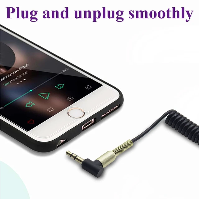 Alt view image 4 of 7 - Right Angle 3.5mm TRS to TRS Cord,90 Degree 1/8 3.5mm 3-Pole Male Spring Audio Cable,for laptops,Headphones & Other Devices with 1/8 Interfaces,Microphone not Supported(2Pack/1.5M)