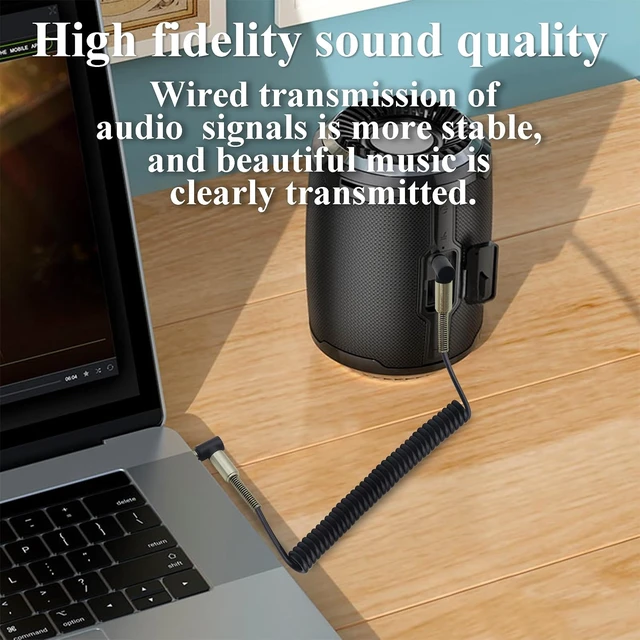 Alt view image 5 of 7 - Right Angle 3.5mm TRS to TRS Cord,90 Degree 1/8 3.5mm 3-Pole Male Spring Audio Cable,for laptops,Headphones & Other Devices with 1/8 Interfaces,Microphone not Supported(2Pack/1.5M)
