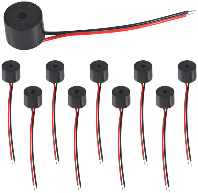 Main image of 10PCS Buzzer DC 3-12V Wired Connector Active Electronic Buzzer 85dB5V