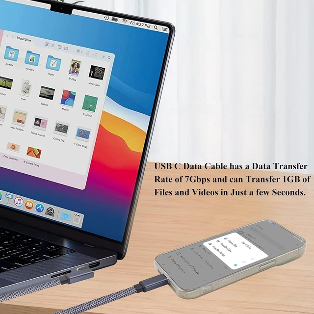 Alt view image 6 of 7 - Right & Left Angled Type C 3.1 USB Flat Short Cable,90 Degree 10Gbps Tpye C USB 3.1 Gen2 Male Charging,Data,Audio,Video Cord for Tablet,Phone and More Type-C Devices(M/M) (1, 0.3M/1FT)