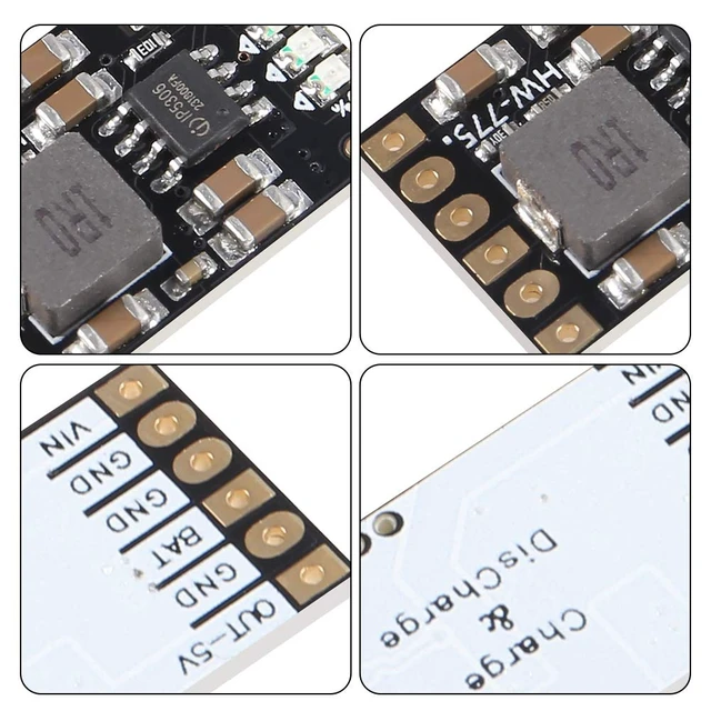 Alt view image 3 of 5 - 8PCS 2A 5V Charge Discharge Integrated Module 3.7V 4.2V for 18650 Lithium Battery Charging Boost Mobile Power Supply Charge and Discharge Protection Converter Protection PCB Board Module