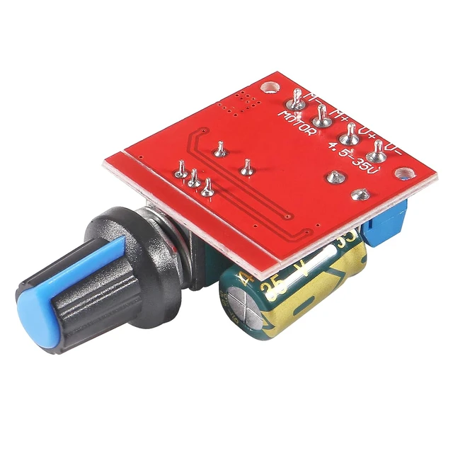 Alt view image 5 of 6 - 10 pcs DC Motor PWM Speed Controller 3V 6V 12V 24V 35V Speed Control Switch Mini LED Dimmer 5A 90W