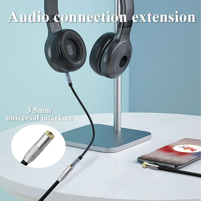Alt view image 7 of 7 - (2M/6Ft)Right Angle TRS 3Pole 1/8 Stereo Aux Cord 90 Degree 3.5mm Male to Female Auxiliary Extension Double-Shielded Cable for Car Stereo,Home Stereo,Tablet,PC,CD,Headphone,Headset(Silver-M/F)