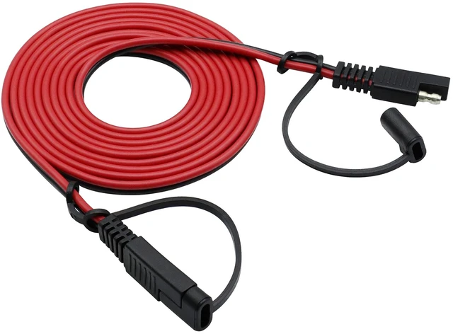 Alt view image 6 of 7 - SAE Extension Cable 16 AWG SAE to SAE Wire Harness DC Power Automotive Extension Cord Quick Connect/Disconnect Snap Action Cable for Motorcycle CarsCamp Trailer Solar Panels(2.4m/7.8ft)