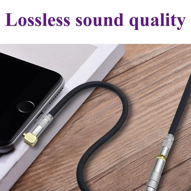 Alt view image 7 of 7 - (0.3M/1Ft Right Angle 3.5mm TRS Headphone Extension Cable 90 Degree 3.5mm 1/8 3Pole Male to Female 1/8 Aux Audio Cord for Phones,Headphones,Speakers,Tablets,PCs,MP3 Players&More.(Silver-M/F)