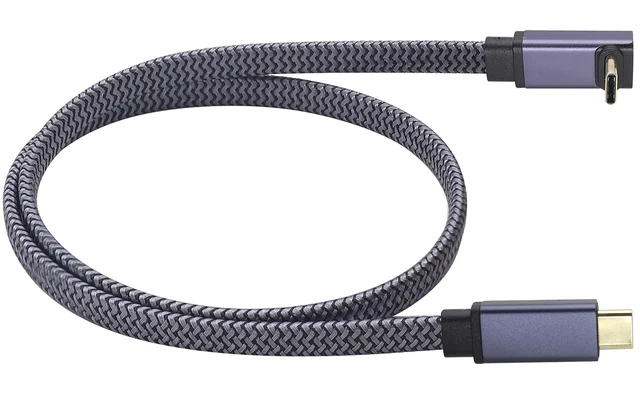 Main image of Up&Down Angle 3.1 USB C to USB C Flat Short Cable,90 Degree 10Gbps Tpye C USB 3.1 Gen2 Male to Male Charging,Data,Audio,Video Extender Cord for Tablet, Phone and More Type-C Devices(0.6M-M/M)