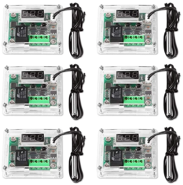 Main image of 6PCS Temperature Controller Module XH-W1209 LCD Display Digital Thermostat Module with Waterproof NTC Probe -50~110 DC 12V Electronic Temp Control Module Switch
