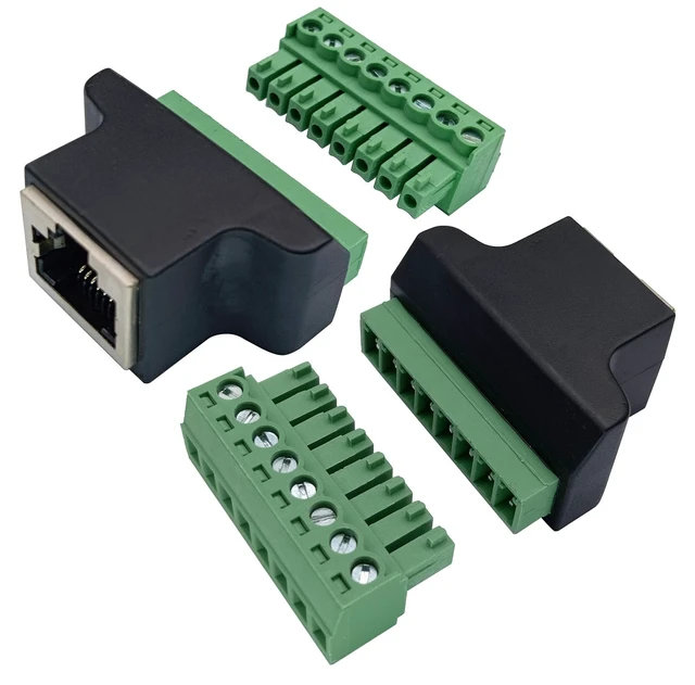 Alt view image 4 of 7 - RJ45 Screw Terminal RJ45 8P 8C Female to 8Pin Female Bolt Screw Type terminals Ethernet Net Network Plug for AV CCTV UTP DVR Cat5 Cat6 Cat7 Coupler(2 Pack/Female)
