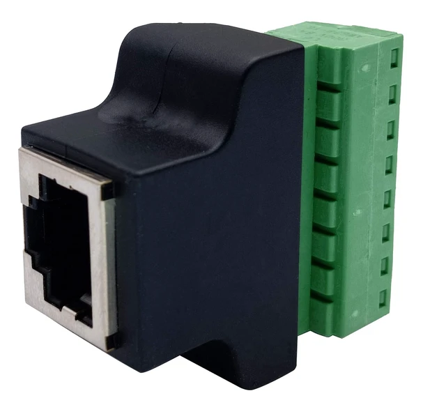 Alt view image 5 of 7 - RJ45 Screw Terminal RJ45 8P 8C Female to 8Pin Female Bolt Screw Type terminals Ethernet Net Network Plug for AV CCTV UTP DVR Cat5 Cat6 Cat7 Coupler(2 Pack/Female)