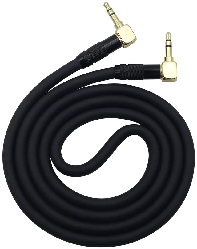Main image of (1M/3Ft 3.5mm Angle Male Audio Cable 90 Degree Right Angle Gold-Plated TRS 1/8" to 1/8" Stereo Jack Plug AUX Connector Extension Cord for Car Stereo,Home Stereo,PC,Headphone(Black-M/2Bend)