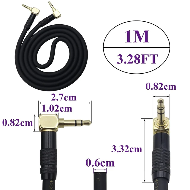 Alt view image 2 of 7 - (1M/3Ft 3.5mm Angle Male Audio Cable 90 Degree Right Angle Gold-Plated TRS 1/8" to 1/8" Stereo Jack Plug AUX Connector Extension Cord for Car Stereo,Home Stereo,PC,Headphone(Black-M/2Bend)
