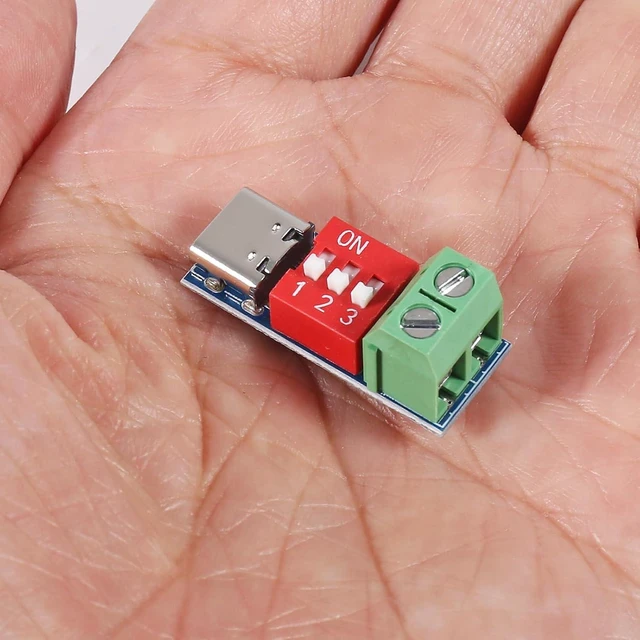 Alt view image 6 of 6 - 2PCS USB-C PD Trigger Board Module PD/QC Decoy Board Fast Charge USB Type-c to 12v High Speed Charger Power Delivery Boost Module