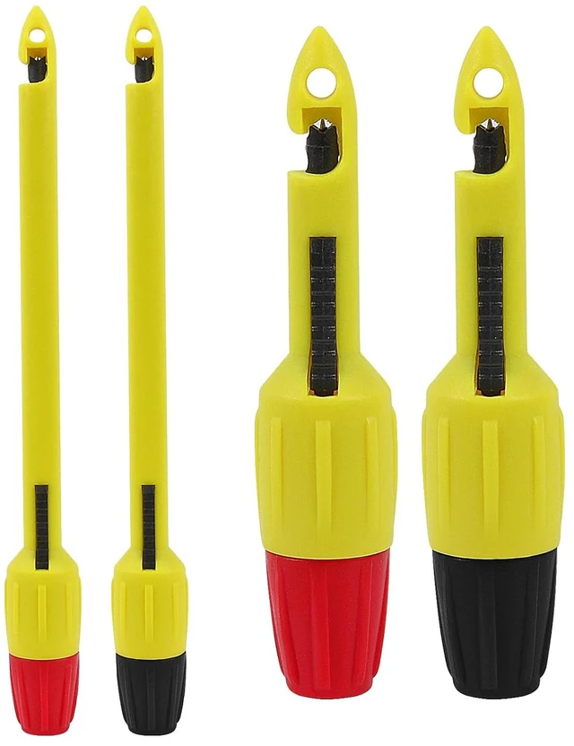 Main image of 4pcs Wire Piercing Probe Kit,Insulation Piercing Clip Tool for Multimeter Voltage Voltmeter Thermometer Testing (2mm Plug Long, 4mm Plug Short)