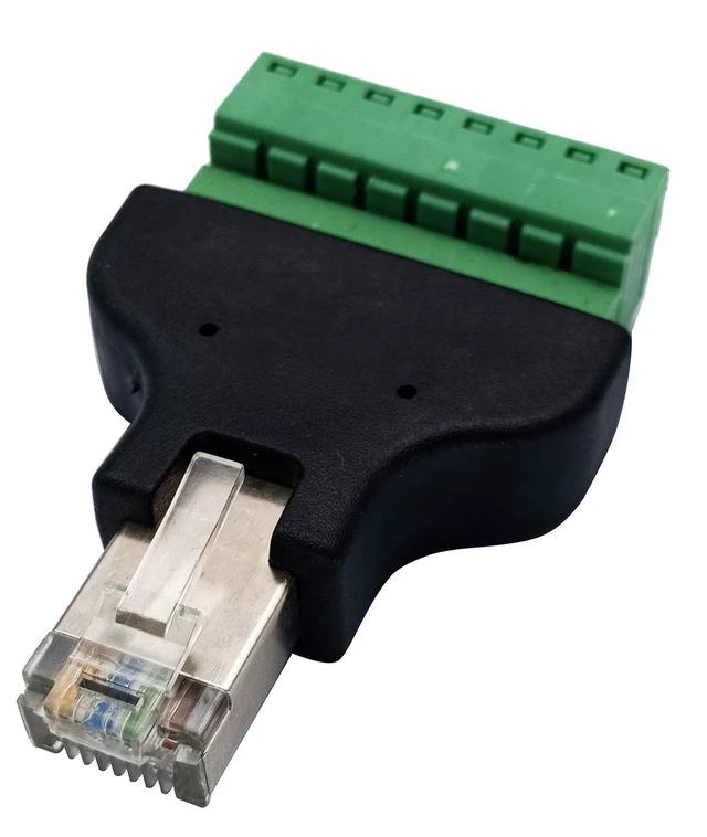 Alt view image 7 of 7 - RJ45 Screw Terminal RJ45 8P 8C Male to 8Pin Female Bolt Screw Type terminals Ethernet Net Network Plug for AV CCTV UTP DVR Cat5 Cat6 Cat7 Coupler(2 Pack/Male)