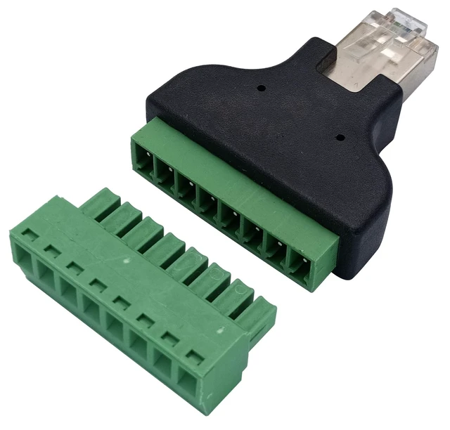 Alt view image 5 of 7 - RJ45 Screw Terminal RJ45 8P 8C Male to 8Pin Female Bolt Screw Type terminals Ethernet Net Network Plug for AV CCTV UTP DVR Cat5 Cat6 Cat7 Coupler(2 Pack/Male)