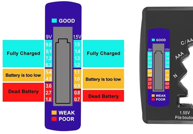 Alt view image 4 of 7 - 2PACK BT-886 Battery Tester Checker BatteryTester for Battery C D 9V AA AAA 1.5V -Black