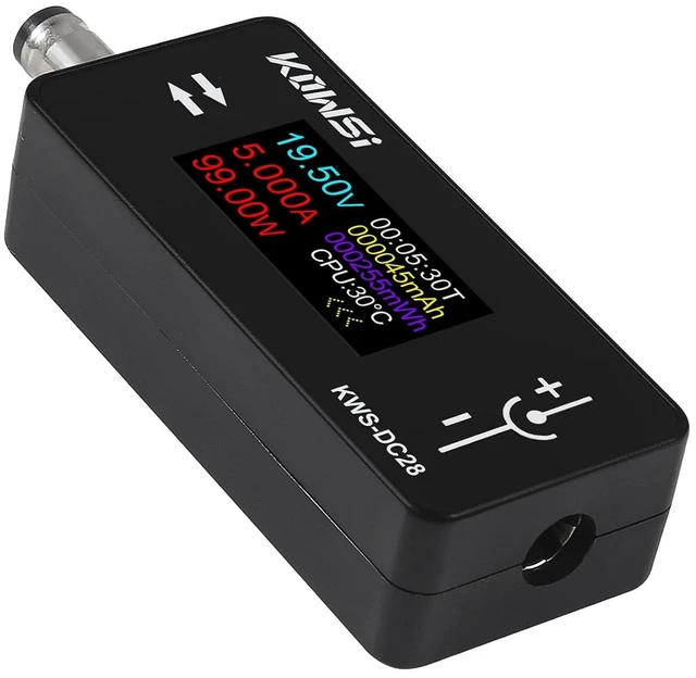 Alt view image 2 of 6 - 1PCS DC Voltage Tester DC Power Meter Power Tester with 0.96in TFT Display 4-30V 0-12A Two-Way Measurement Voltage Current Digital TesterKWS-DC28