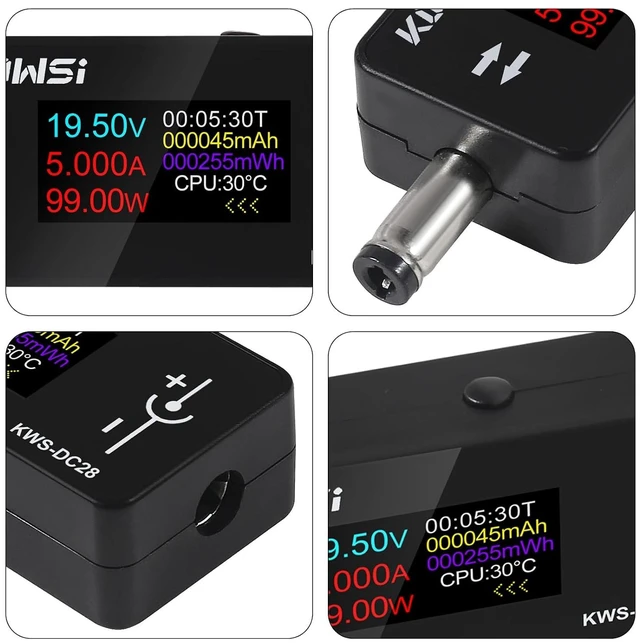 Alt view image 6 of 6 - 1PCS DC Voltage Tester DC Power Meter Power Tester with 0.96in TFT Display 4-30V 0-12A Two-Way Measurement Voltage Current Digital TesterKWS-DC28