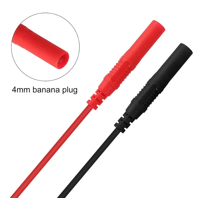 Alt view image 3 of 7 - 8PCS Meter Test Lead Extension Male to Female Connector 4mm Banana Plug to Jack Heavy Duty Silicone Wires Multimeter Leads Probes