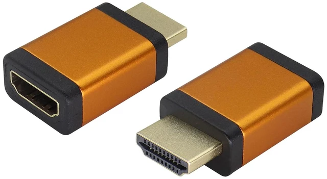 Main image of HDMI Adapter 4K HDMI Male to Female Connector Support 3D&4K&60hz 1080P Aluminum Alloy HDMI Extender for HDTV,PC,Computer,Monitor,Laptop,Projector,AV Receiver,DVD Player(2Pack/Orange)