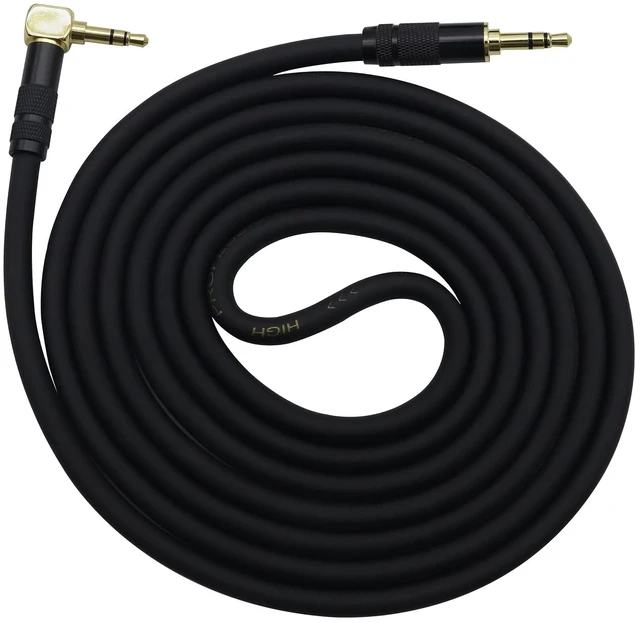 Main image of (2M/6Ft 90 Degree Headphone TRS 3.5mm 1/8" Extension Audio Cable,Right Angle 3.5mm Stereo Plug Male to 3Pole 1/8 Extender AUX Cord for PC,Car Stereos,Home Theater Systems,Amplifiers(Black-M)