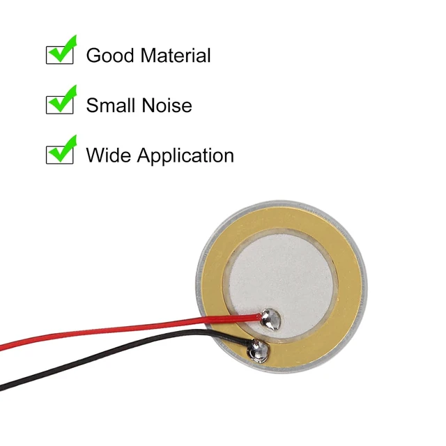 Alt view image 4 of 7 - 20PCS Piezo Disc, 20mm Piezo Disc Transducer Contact Microphone Trigger Sound Sensor with Wires for Acoustic Instrument,piezoelectric sensor Mic Drum Trigger Acoustic Pickup CBG Guitar