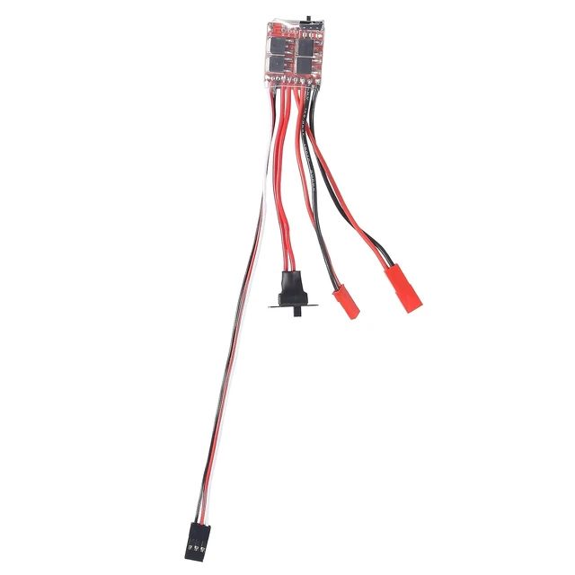 Alt view image 3 of 5 - 1PCS Mini RC 20A Brushed ESC Motor Speed RC ESC 2KHz Forward Reverse Brush Brake RC 2S for Controller Boat RC Car Tank
