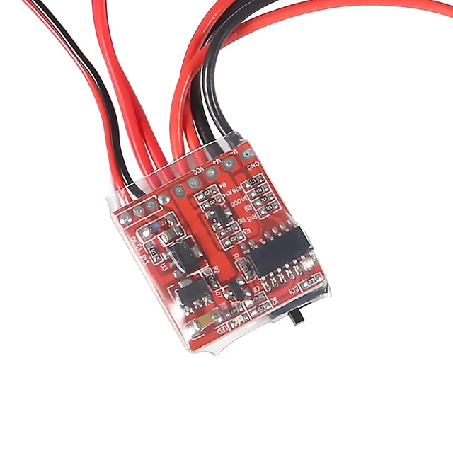 Alt view image 5 of 5 - 1PCS Mini RC 20A Brushed ESC Motor Speed RC ESC 2KHz Forward Reverse Brush Brake RC 2S for Controller Boat RC Car Tank