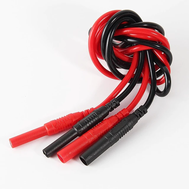 Alt view image 6 of 7 - 8PCS Meter Test Lead Extension Male to Female Connector 4mm Banana Plug to Jack Heavy Duty Silicone Wires Multimeter Leads Probes