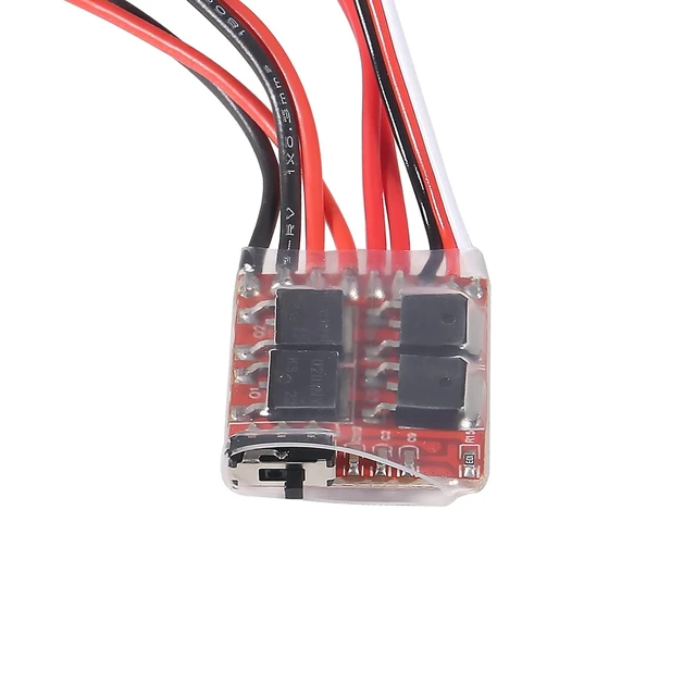 Alt view image 4 of 5 - 1PCS Mini RC 20A Brushed ESC Motor Speed RC ESC 2KHz Forward Reverse Brush Brake RC 2S for Controller Boat RC Car Tank