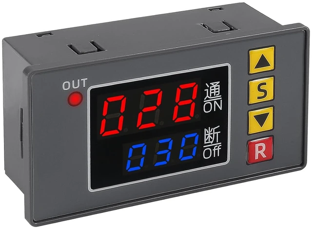 Main image of Automotive Digital Timer Relay Board DC 12V 20A 1500W Module with Dual Display, Timing Relay Switch ON-Off Control Support Cycle of Time Delay for Car Vehicle (DC 12V)