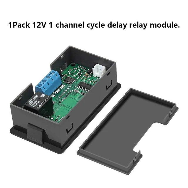 Alt view image 4 of 7 - Automotive Digital Timer Relay Board DC 12V 20A 1500W Module with Dual Display, Timing Relay Switch ON-Off Control Support Cycle of Time Delay for Car Vehicle (DC 12V)