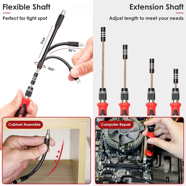 Alt view image 4 of 7 - Screwdriver Sets 142-Piece Electronics Precision Screwdriver