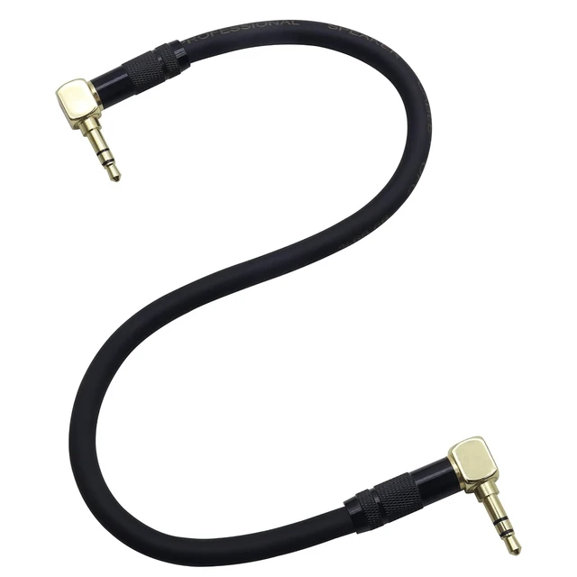 Alt view image 2 of 7 - (0.3M/1Ft 90 Degree TRS 3.5mm Jack Adapter Cable Right Angled 3 Poles 3.5mm Male to Male Connector Stereo Audio Extension Cord for Car Stereo,Home Stereo,Tablet,PC,Headphone(Black-M/2Bend)